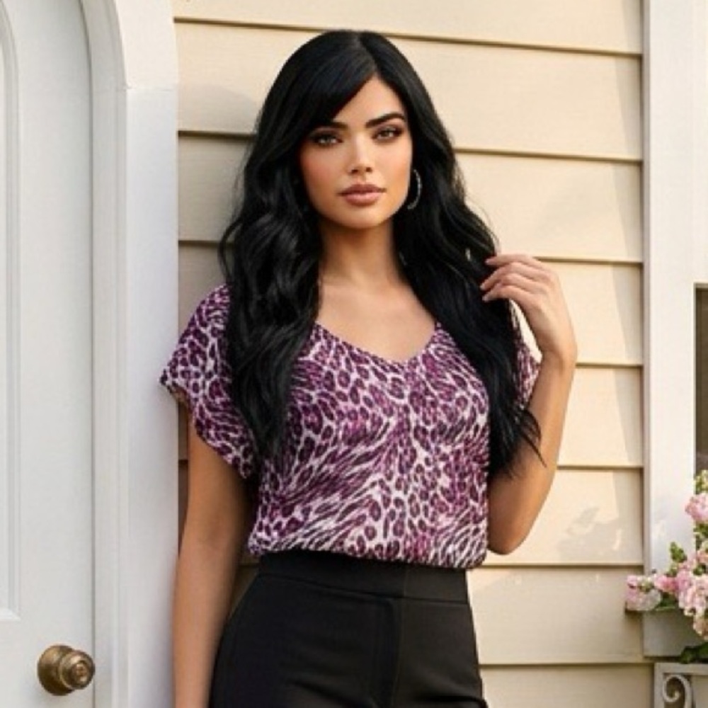 Apt. 9 Women’s Animal Print Blouse Size Small - Picture 2 of 10